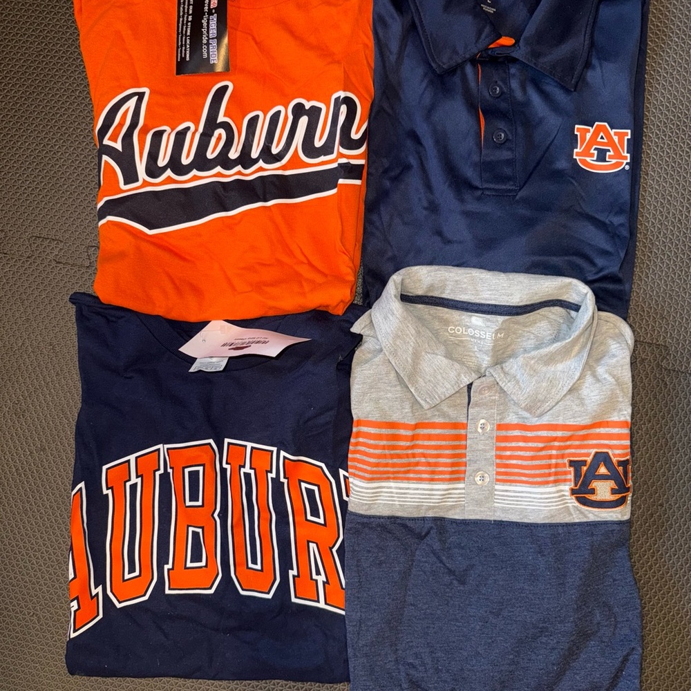 Auburn Colosseum Polos and Delta T-shirt bundle - new with tags